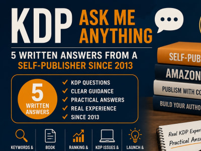 Answer your Amazon KDP questions with 5 written replies
