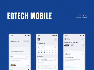 Mobile App Design EdTech | Education App UI/UX Figma | Education Mobile App