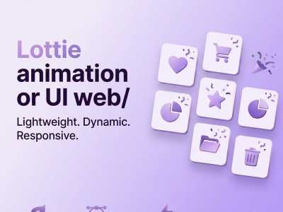 Custom Lottie Animation UI Web Animation App Motion Graphics