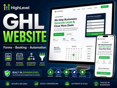 A GoHighLevel website with forms, booking, and automation