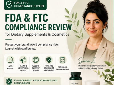 FDA/FTC & Amazon Compliance Review for Dietary Supplements & Cosmetics