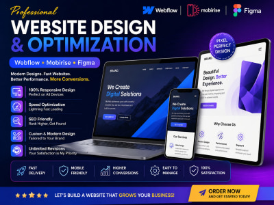 Webflow Mobirise Figma Website Design Redesign website Optimization