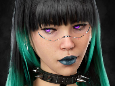 Realistic cyberpunk character, metaverse avatar, 3d game character and nft
