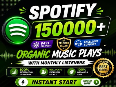 40,000+ Spotify Followers, 150k Spotify Plays | Spotify Music Promotion