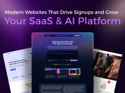 A modern SaaS, AI startup website and landing page