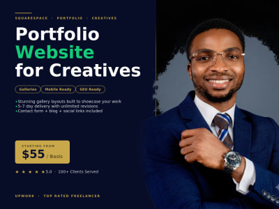 A stunning Squarespace portfolio website for creatives and artists