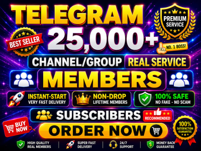 25000 Telegram members for your channel or group