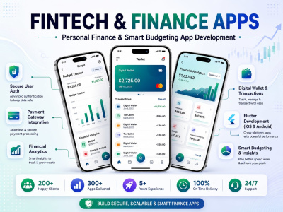 Personal Finance App Development, Smart Budgeting App, Fintech App, Flutter