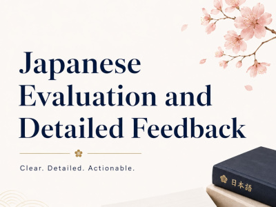 Oneline Japanese Lessons with Evaluation and Detailed Feedback