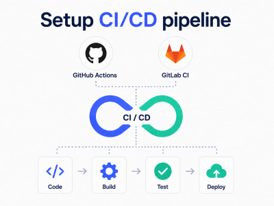 CI/CD pipeline setup with GitHub Actions or GitLab CI