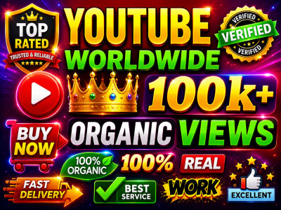 Fast 100K Organic Youtube Video views free likes subscribers