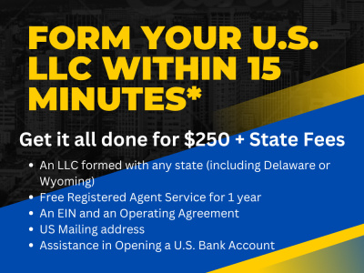 An LLC (Wyoming) registered in the USA| US Address| EIN| US Bank Account