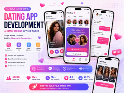 Dating App Development | AI Matchmaking App | Online Dating App like Tinder