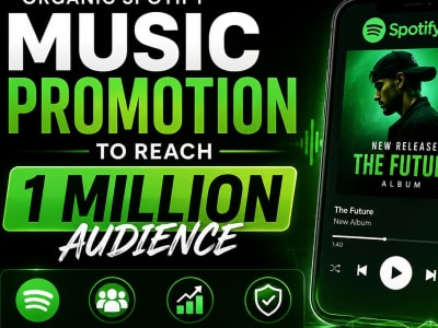 Organic Spotify music promotion to reach 1 Million  audience