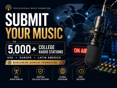 Song submit to 5K US EU & Latin America college radio for worldwide airplay