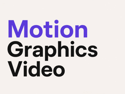 A motion graphics promotional video for your business