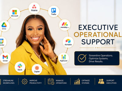 High-Level Executive Operational Support for you and your team.
