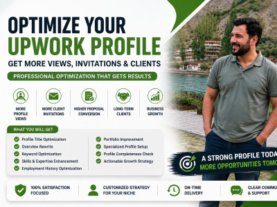 Optimized your Upwork profile to increase visibility and win more clients