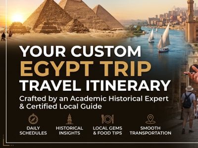 I will design a perfect, customized travel itinerary for your trip to Egypt