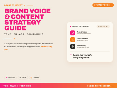 A Custom Brand Voice & Content Pillars Strategy Guide