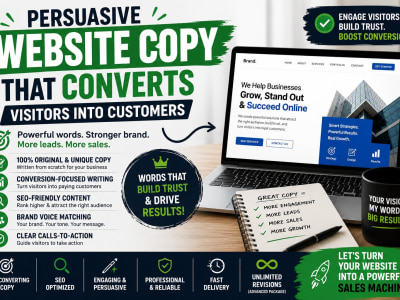 Persuasive website copy that converts visitors into customers