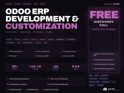 Expert Odoo ERP Development, Customization & Implementation