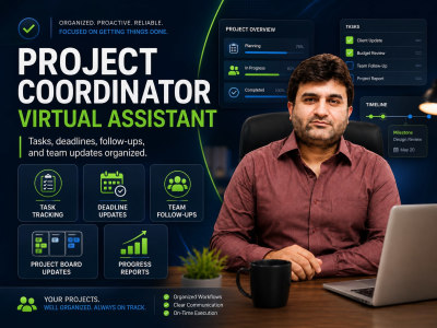 Project coordination support for tasks, deadlines, and team updates