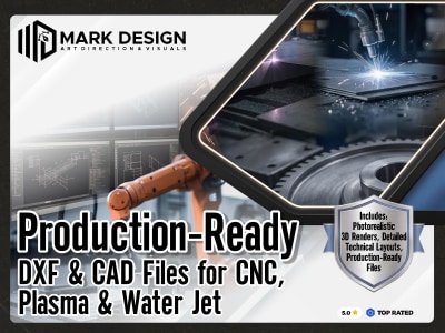 Premium DXF & CAD Design for CNC Laser, Plasma & Water Jet Cuts