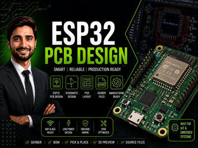 ESP32 PCB design, schematic, PCB layout using Altium, KiCad or EasyEDA