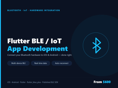 A Flutter BLE / IoT mobile app for your Bluetooth hardware device