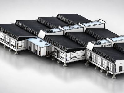 Revit bim model for industrial warehouses, plants and factories