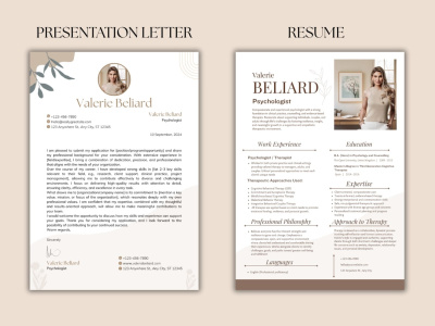 A professional and modern resume, cover letter and cv design.