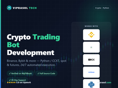A custom crypto trading bot for Binance, Bybit & Crypto Exchanges