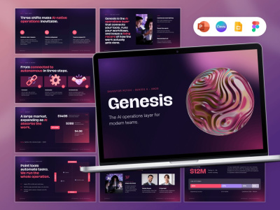 Investor Pitch Deck for AI SaaS Presentation