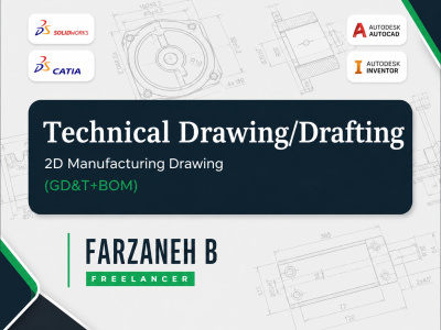 A Precision 2D Technical Manufacturing Drafting/Drawing