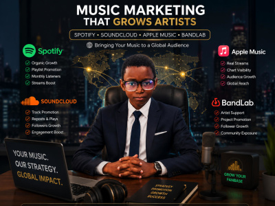 Expert Spotify, Apple Music, SoundCloud & BandLab Promotion