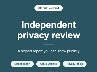 An independent privacy review with a signed report (CIPP/US)
