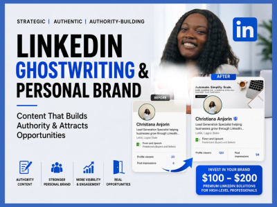 LinkedIn Ghostwriting Content, Optimize Your Profile, Revamp Personal Brand