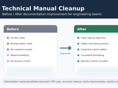 A reviewed and improved technical manual or work instruction