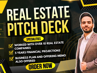 Real estate pitch deck, business plan or offering memorandum