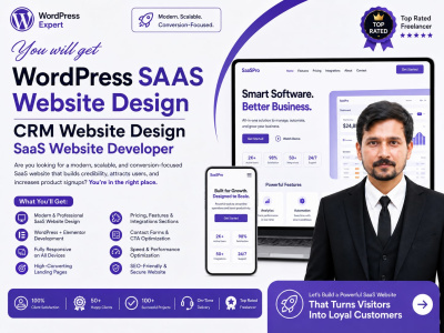 WordPress SaaS Website Design | CRM Website Design | SaaS Website Developer