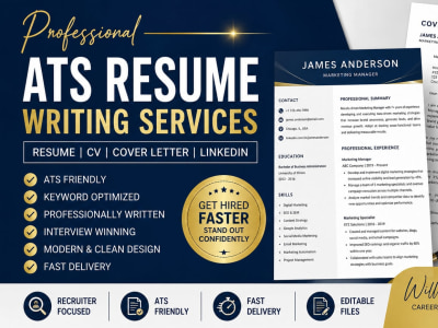 ATS-friendly resume, CV, cover letter, and optimize your LinkedIn profile