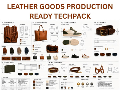 Leather Goods Tech Pack Bags Shoes  Gloves Belts pet accessories tech pack