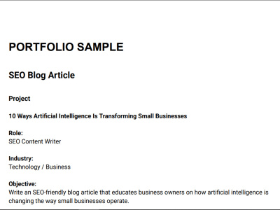 SEO-Optimized Blog Posts and Articles