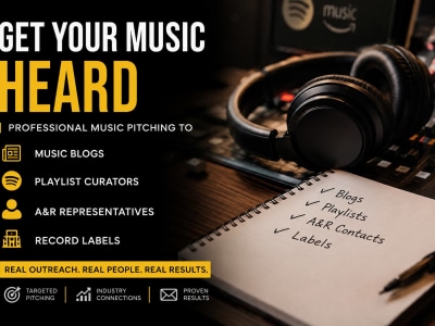 Will pitch your music to blogs, curators, and AnR contacts for exposure