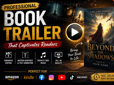 Professional book trailer and promo video for your book