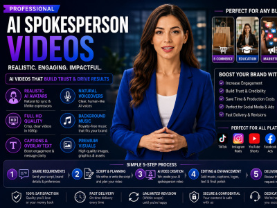 Realistic AI spokesperson videos with natural lip sync