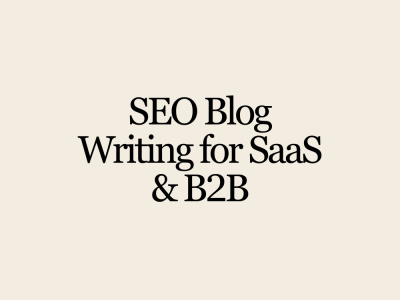 SEO blog articles for saas and b2b businesses