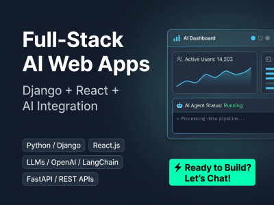 Websites using django, python, and reactjs as a full stack ai developer