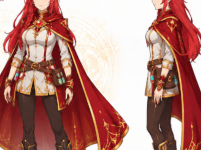 Anime-Style Character Sheet Design for Comics, Novels, Animation & Games